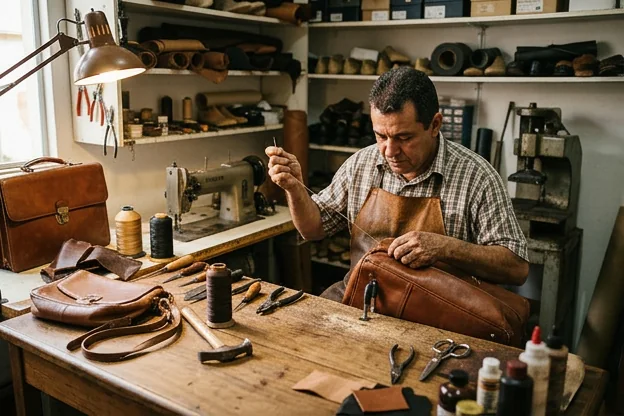 Serviço reforma de bolsas de couro de O Polo Sapateiro Nova Lima em Nova Lima